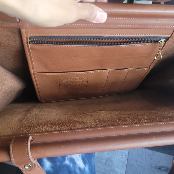 Vintage Coach Barclay Tote Multipurpose  Briefcase Shoulder Bag, Tan - Picture 8 of 17